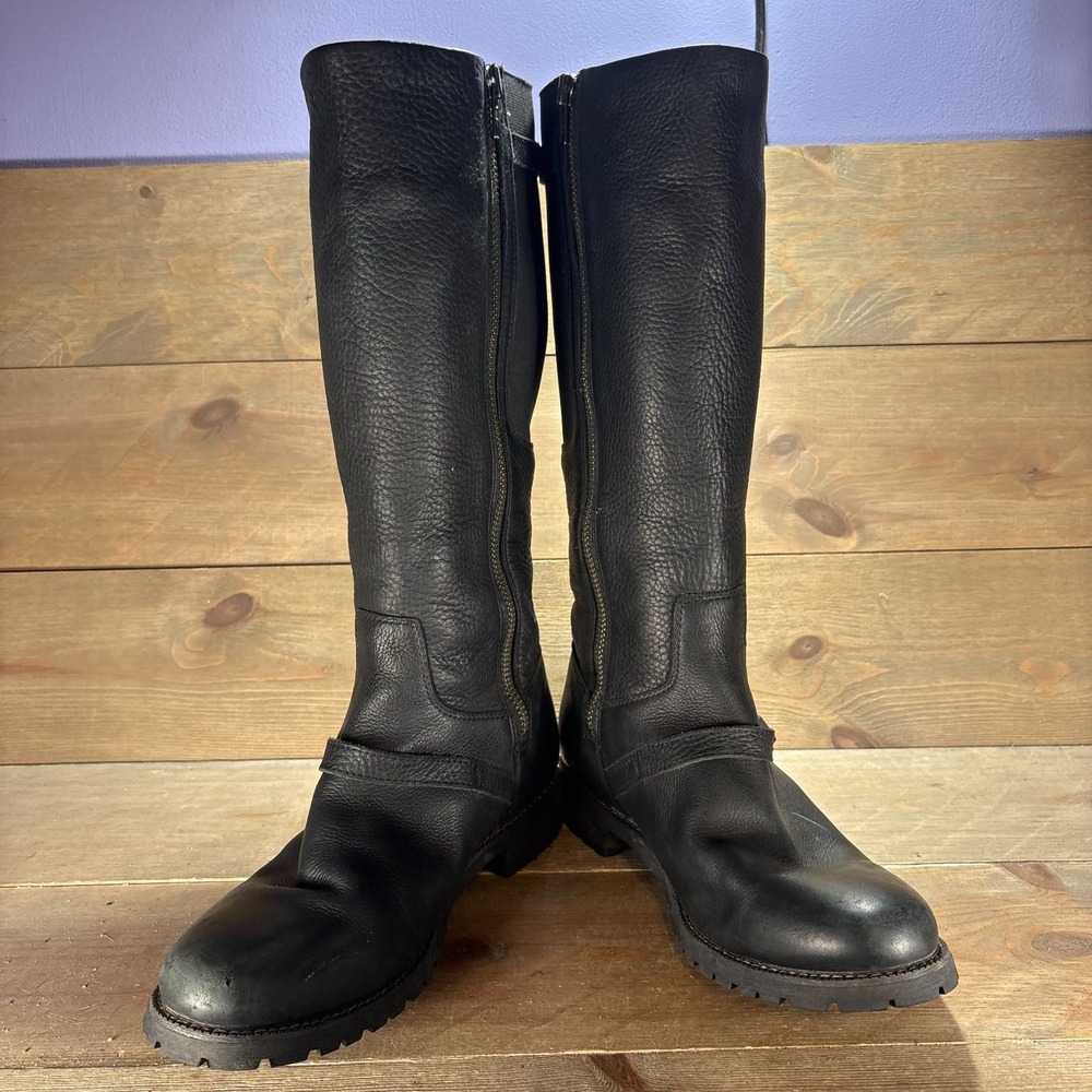 Ariat stanton Womens size 9 shoes Black Leather Waterproof Knee High riding boot - Picture 3 of 11